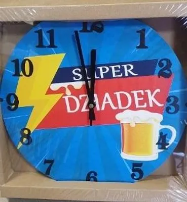 Zdjęcie produktu dla zegar ścienny 30 cm SUPER DZIADEK