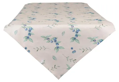 Produktbild von Clayre & Eef Tischläufer 50x160 cm Beige Blau Baumwolle Herbst Waldtiere