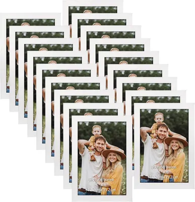 Produktbild von Bilderrahmen Set 18 Stück, 10 x 15 cm, weiß, für Fotowand