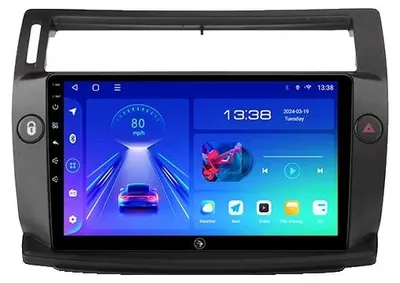 Immagine prodotto di CarPlay, dimensioni dello schermo, controllo del volante, compatibile con Citroen C4, C-Triomphe, C-Quatre (modelli dal 2004 al 2009), A4 2G, 64GB, colore nero