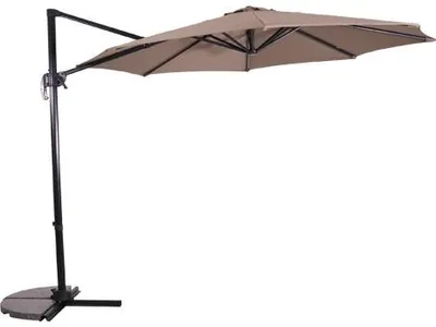 Produktbild von Lesli Living - Sonnenschirm zum Aufklappen Libra - Taupe - Ø300cm