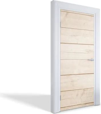 Produktbild von Selbstklebende Türfolien Kreativ Türtapeten Wandsticker - Helle Holzbretter - 95 x 205 cm