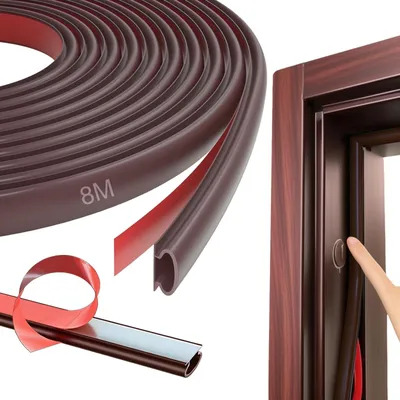 Imagen del producto de Burlete autoadhesivo para ventanas y puertas, de 8 metros, para aislamiento acústico