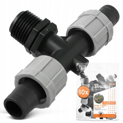 Produktbild von 10x T-Stück 1/2 Zoll AG für Tropfschlauch Verbinder