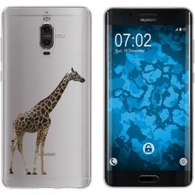 Produktbild von PhoneNatic Case kompatibel mit Huawei Mate 9 Pro Silikon-Hülle Vektor Tiere Giraffe M8