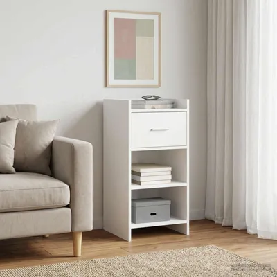 Zdjęcie produktu dla Komoda vidaXL, biała, 40 x 36 x 80 cm, materiał drewnopochodny