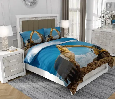 Produktbild von Bettwäsche 160x200 cm + 2x70x80 cm, 3-teilig, 100% Baumwolle, Satin, Reißverschluss, Bunt - SOVIO | So.Z0009
