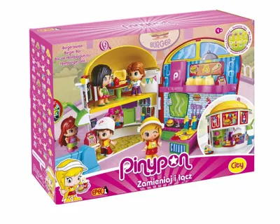 Produktbild von Pinypon City Burger House Set mit Puppe