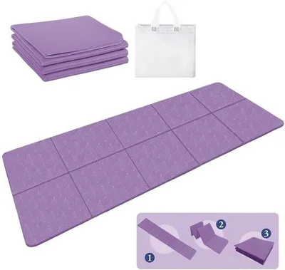 Productafbeelding van Yogamat Opvouwbaar 183 x 61 x 0,4 cm - Reis Yogamat Antislip met Draagtas