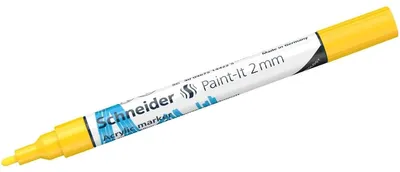 Image de Marqueurs acryliques Schneider, Paint-It 310/320/330, couleur:jaune, largeur de trait:2 mm