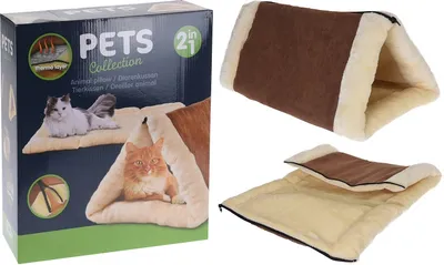 Produktbild von Pets Collection 2-in-1 Katzenkissen und Tunnel 90 x 60 cm