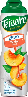 Produktbild von Teisseire Sirup Pfirsich/Peach zero Zucker 600ml - Cocktails (1er Pack)