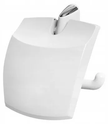 Produktbild von Bisk Capri Toilettenpapierhalter Wandmontage Weiß Kunststoff
