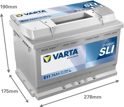 Obrázok produktu pre VARTA E11 Blue Dynamic 12V 74Ah 680A autobatéria 574 012 068 vrátane zálohy 7,50 €