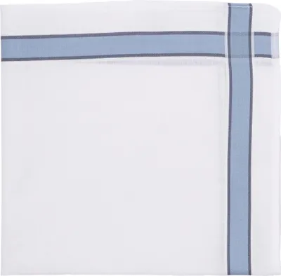 Produktbild von Tiseco Taschentücher Herren Set 6er - 100% Baumwolle, 40x40 cm, Indigo Satinrand, ®