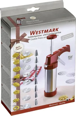 Produktbild von WESTMARK Gebäckpresse/Garnierspritze Edelstahl 17teilig