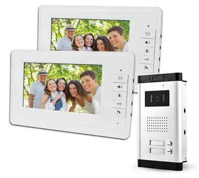 Obrázok produktu pre Video zvonček s káblom – 7-palcový displej s nočným videním – 10 wattov