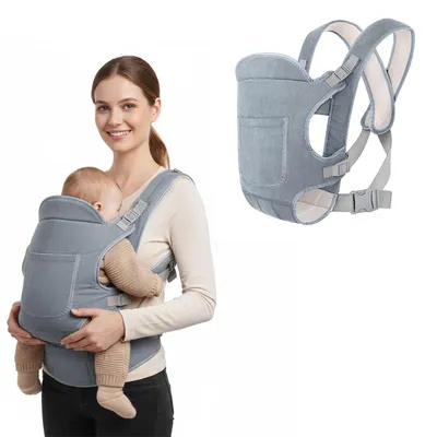 Produktbild von Tragetuch Baby Neugeboren, Babytrage Neugeborene Ab Geburt, für Baby bis 15 kg, Grau