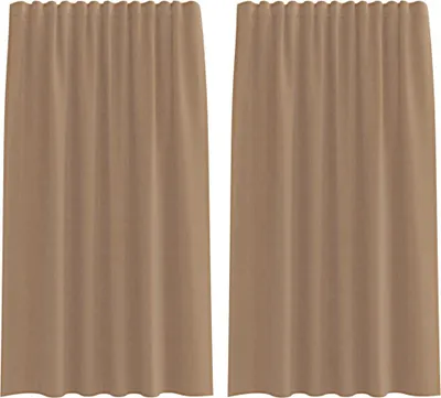 Produktbild von Voile Vorhänge mit Stangentaschen 2 Stk. Hellbraun