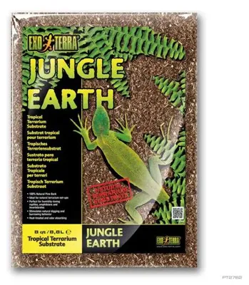 Productafbeelding van Exo Terra Jungle Earth tropisch terrariumsubstraat 8,8L en 26,4L – natuurlijke dennenschors voor vochtminnende reptielen 8,8 liter