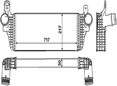 Produktbild von NRF 30466 Ladeluftkühler LLK für VW Transporter V Bus (7HB, 7HJ, 7EB, 7EJ, 7EF, 7EG, 7HF, 7EC) Turbo Intercooler