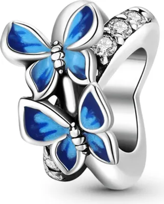 Produktbild von Gnoce Charm Schmetterling Silber FLC099