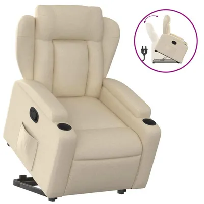 Produktbild von vidaXL Relaxsessel mit Aufstehhilfe Creme Stoff