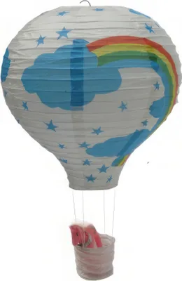 Produktbild von süß Heißluftballon Reispapier Lampion Lampenschirm 01