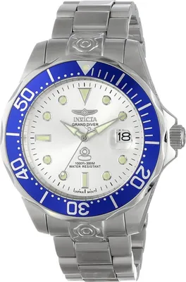 Zdjęcie produktu dla Invicta Grand Diver 3046 Zegarek Męski - Mechanizm Automatyczny - Stal Nierdzewna z Srebrną Tarczą - 47 mm
