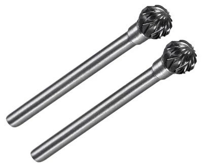Produktbild von Wolfram-Hartmetallfräser, 1/8" (3mm) Schaft, 6mm Durchmesser, Doppelkugelform - 2 Stück