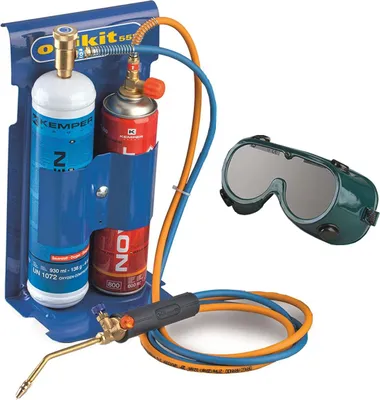Image de Kit de soudage bi-gaz avec lunettes de sécurité incluses - Kemper - 555C - soldatutto oxykit