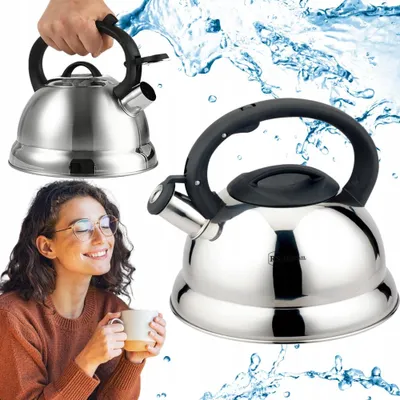 Obrázek produktu pro Konvice ocelová tradiční s píšťalkou 3,2l pro indukci