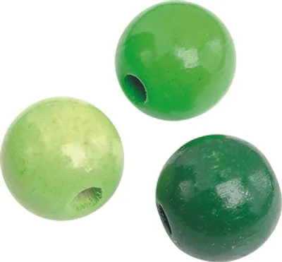 Produktbild von Holzperlen 12mm VE=5x30 Stück maigrün