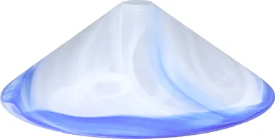 Produktbild von Schusterschirm Ø 420mm weiß/blau Lampenglas Ersatzglas