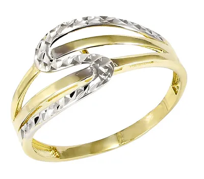 Produktbild von Ring aus 14 Karat Gelb- und Weißgold, Glare370 Serie, Größe 65, 1,7 mm breit