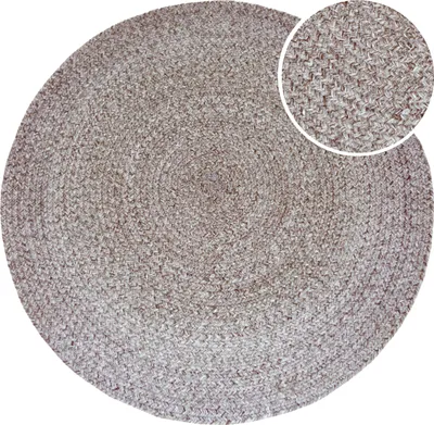 Produktbild von AXI Corfu Outdoor-Teppich in Braun Rund | Runder Gartenteppich für draußen / drinnen | Außenteppich für Garten / Balkon / Terrasse 180x180cm / Dicke: