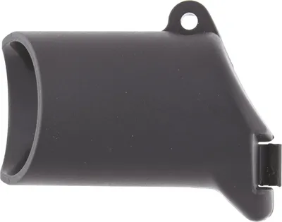 A black plastic dust extraction nozzle for a Makita cordless circular saw.