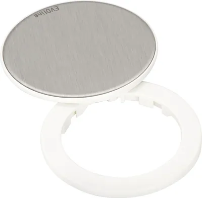 Produktbild von EVOline One Abdeckring Abdeckung ø59 mm, Höhe 5 mm, Kunststoff weiß/Edelstahl-Effekt