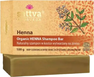 Produktbild von HAARSHAMPOO IN STÜCKFORM MIT HENNA ECO 100 g – SATTVA (AYURVEDA)