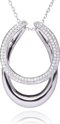 Produktbild von Karisma Damen Sterling Silber 925 Anhänger Halskette rhodiniert Weiss