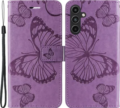 Produktbild von Samsung Galaxy A15 Hülle - Coverup Schmetterlinge Klapphülle - Lila