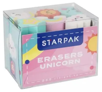 Zdjęcie produktu dla Gumki do mazania Jednorożce 6 sztuk