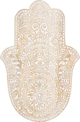 Produktbild von Orientalisches Wandbild aus Holz Hand Fatma Weiss
