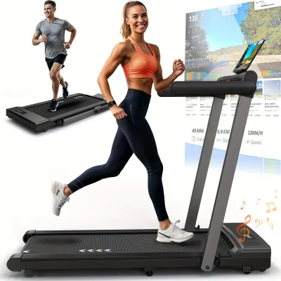 Image de Bande de marche - Tapis de marche - Bande de course - Tapis de course - Tapis de marche pliable - Moteur de 2,5 chevaux