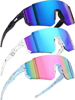 Zdjęcie produktu dla Okulary rowerowe UV400 - okulary sportowe dla dzieci - ultralekkie okulary - idealne do aktywności na świeżym powietrzu - modny wygląd - dla chłopców i dziewczynek - okulary przeciwsłoneczne