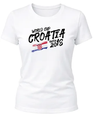 Produktbild von Damen Fan-Shirt Kroatien Croatia Hrvatska WM Fußball-Sommer 2026 Fußball Weltmeisterschaft Moonworks®