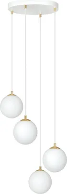 Obrázek produktu pro Lustr Emibig 4xE14 10W ROYAL 4 bílá skleněná stínidla 1244/4