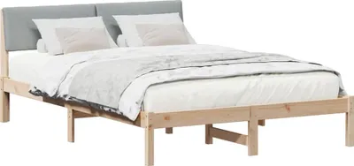 Obrázek produktu pro Rám postele s čelo Hnědá a světlá šedá 140 x 190 cm
