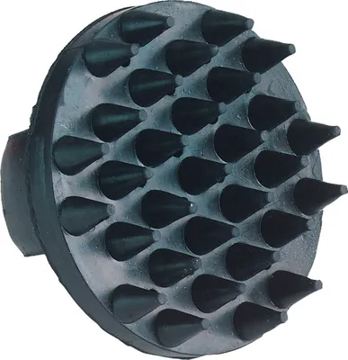 Produktbild von Kerbl Gumminoppenstriegel Massagebürste Fellwechsel schwarz, Größe:11 cm