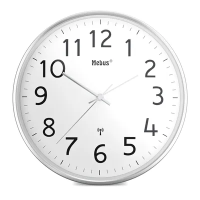 Zdjęcie produktu dla Mebus 52680, Ściana, Okrągły, Srebrny, Szkło, 30,5 cm